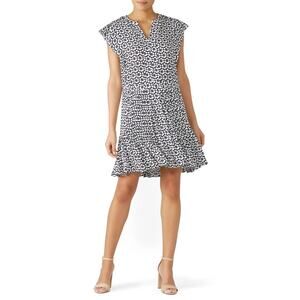 REBECCA MINKOFF Dress Size Small Navy White Cassandra Heart